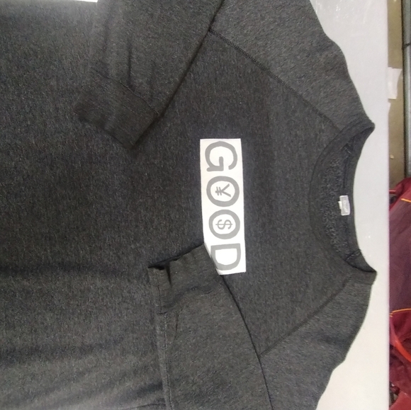 YOKISHOP Women's Good Logo Crew Fleece Sweatshirt size L Streetwear Quiet Luxury - Picture 6 of 6